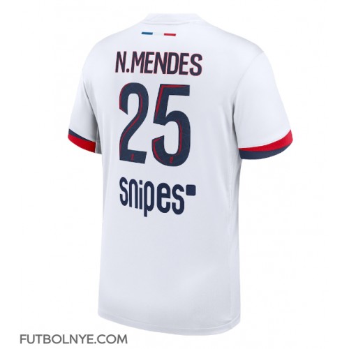 Camiseta Paris Saint-Germain Nuno Mendes #25 Visitante Equipación 2025-26 manga corta